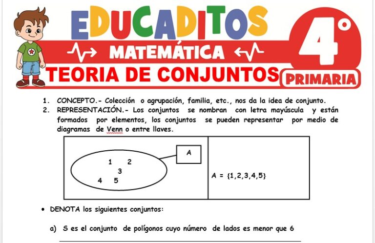 Teoría de Conjuntos para Cuarto de Primaria » Educaditos.com