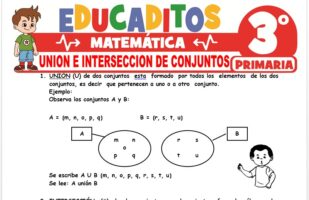 Unión e Intersección de Conjuntos para Tercero de Primaria